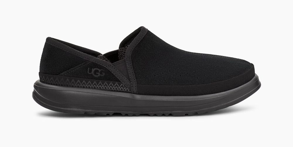 Ugg Kick It Slip-On - Mens Slippers - Black - NZ (0172HRTGC)